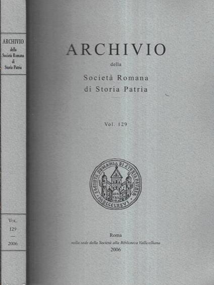 Archivio Vol. 129 - copertina