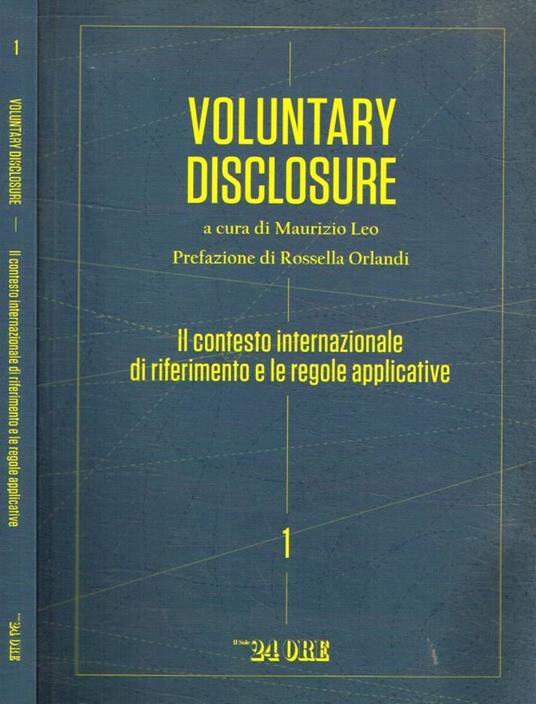 Voluntary disclosure - copertina