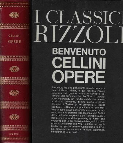 Opere - Benvenuto Cellini - copertina