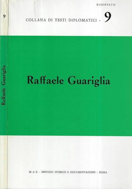 Raffaele Guariglia - copertina