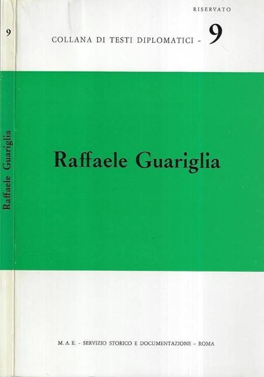 Raffaele Guariglia - copertina