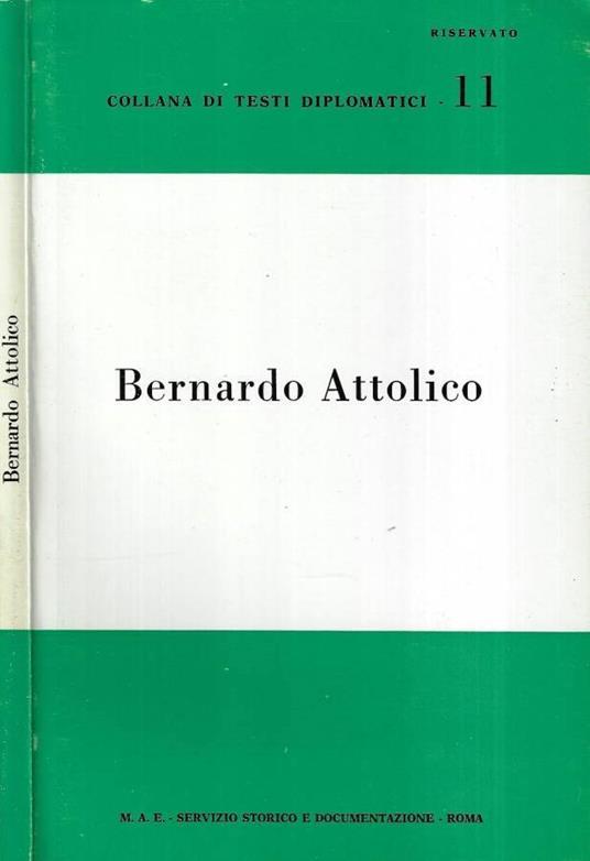 Bernardo Attolico - copertina