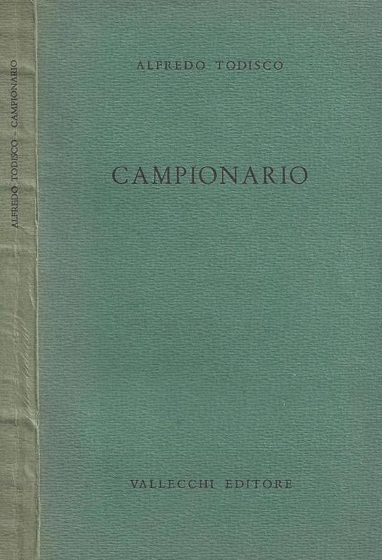 Campionario - Alfredo Todisco - copertina