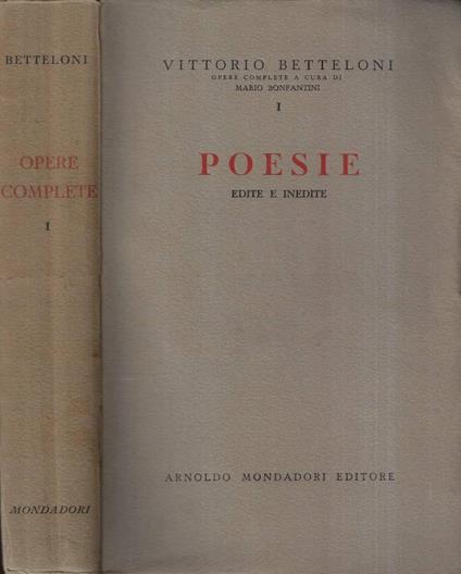 Poesie - Vittorio Betteloni - copertina