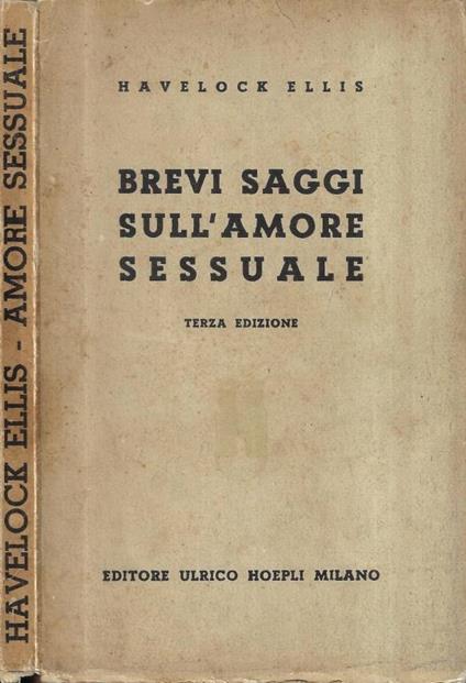 Brevi saggi sull' amore sessuale - copertina