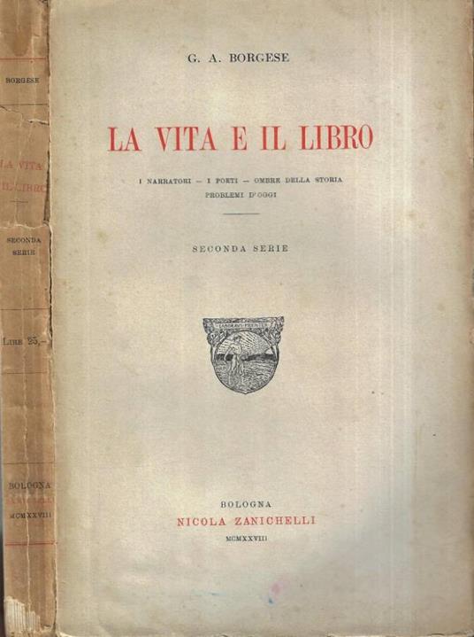La vita e il libro - copertina