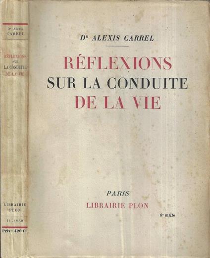 Réflexions sur la conduite de la vie - copertina