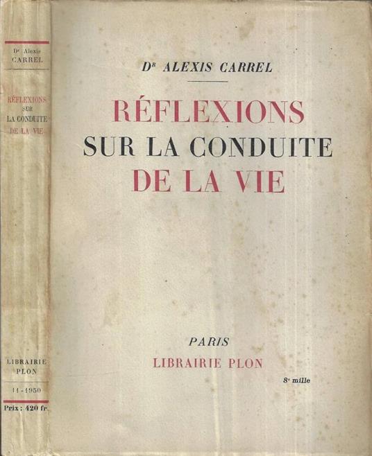 Réflexions sur la conduite de la vie - copertina