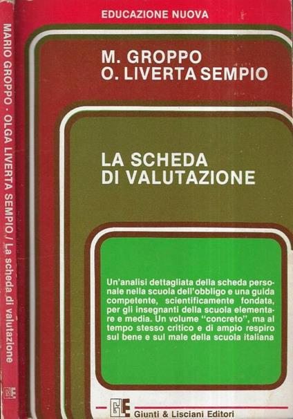 La scheda di valutazione - copertina