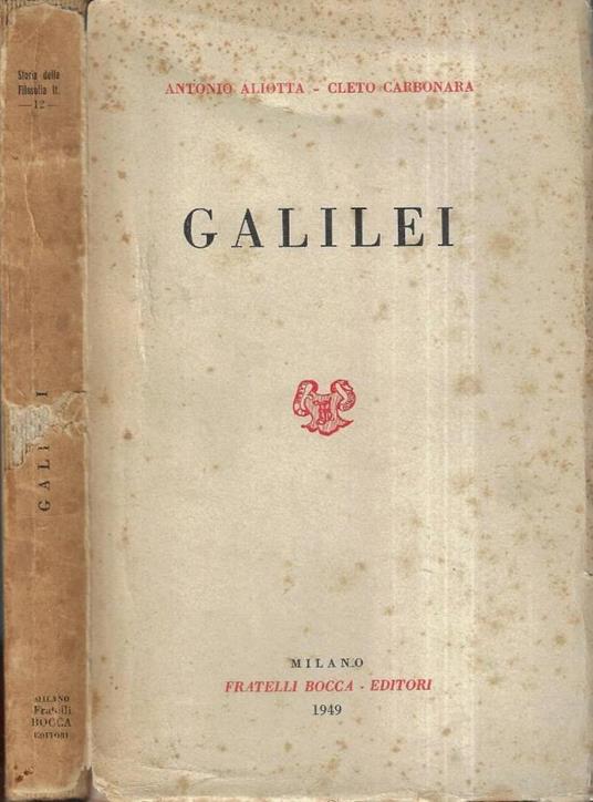 Galilei - Antonio Aliotta - copertina