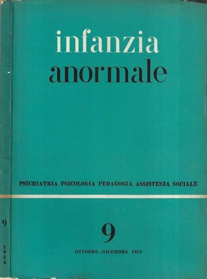 Infanzia anormale n. 9 - copertina