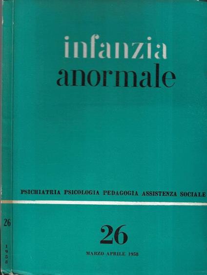 Infanzia anormale n. 26 - copertina