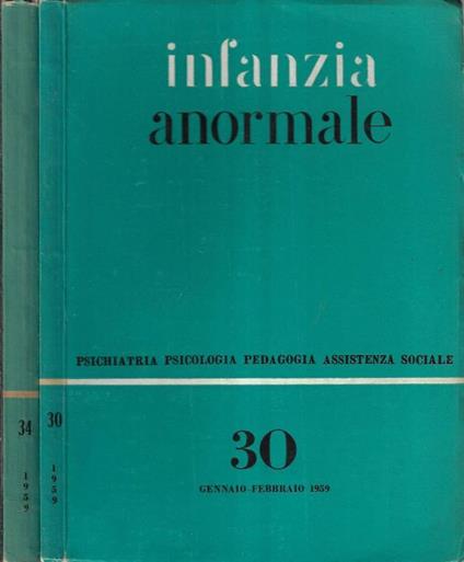 Infanzia anormale nn. 30 - 34 - copertina