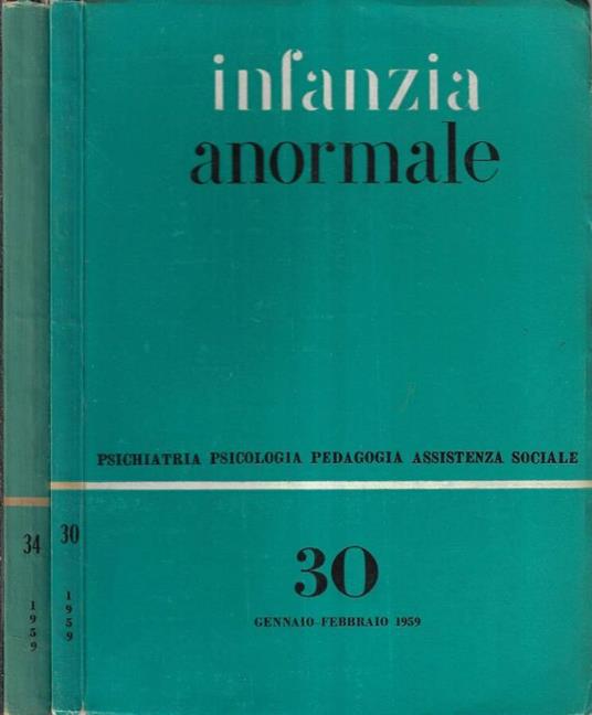 Infanzia anormale nn. 30 - 34 - copertina