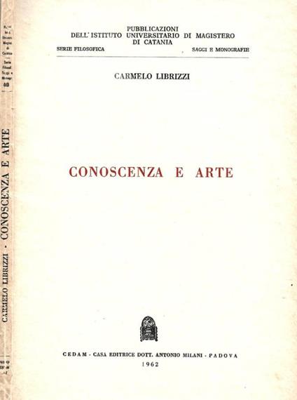 Conoscenza e arte - Carmelo Librizzi - copertina