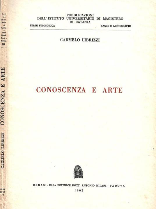 Conoscenza e arte - Carmelo Librizzi - copertina