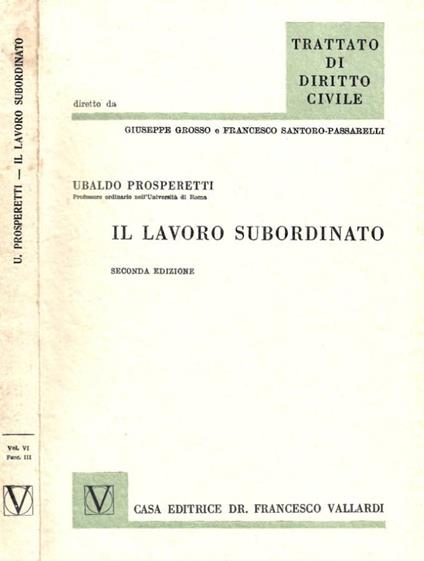 Il lavoro subordinato - copertina