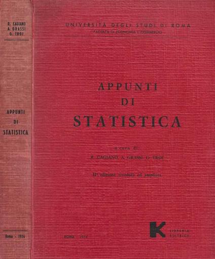 Appunti di statistica - copertina