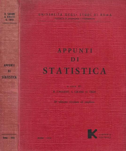Appunti di statistica - copertina