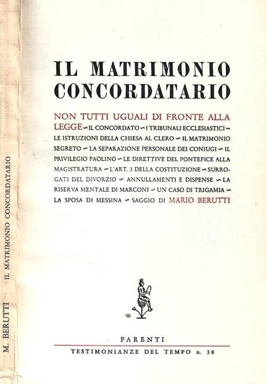 Il matrimonio concordatario - copertina