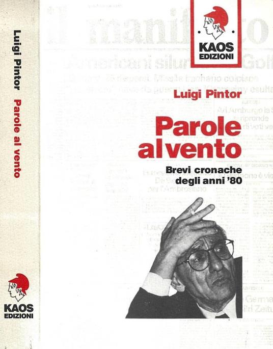 Parole al vento - Luigi Pintor - copertina