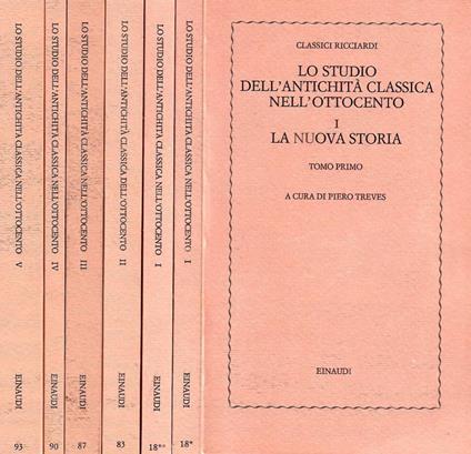 Lo studio dell'antichità classica nell'Ottocento. I, tomo pr - copertina
