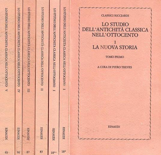 Lo studio dell'antichità classica nell'Ottocento. I, tomo pr - copertina