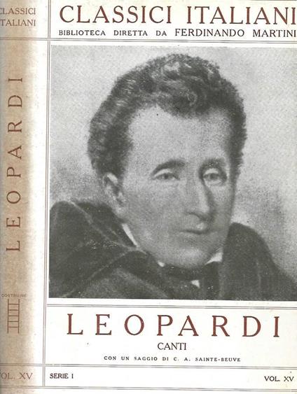 Canti - Giacomo Leopardi - copertina