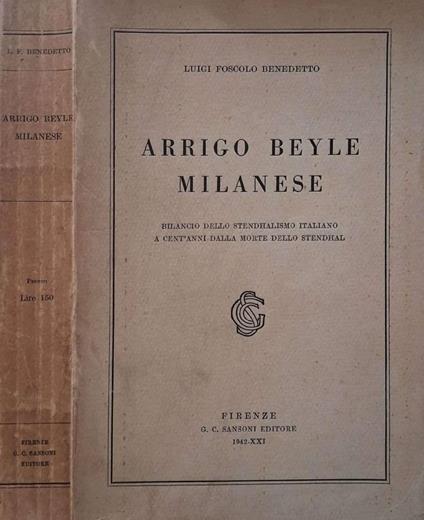 Arrigo Beyle milanese - copertina
