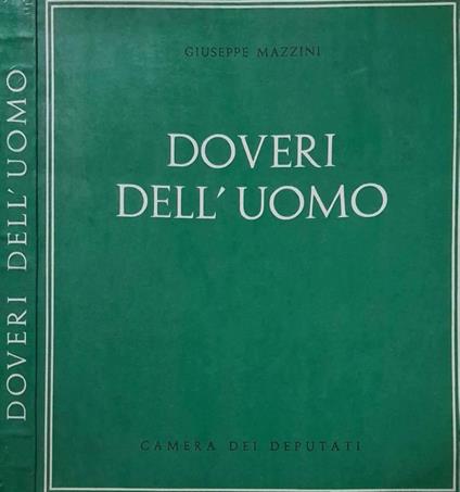 Doveri dell'uomo - Giuseppe Mazzini - copertina