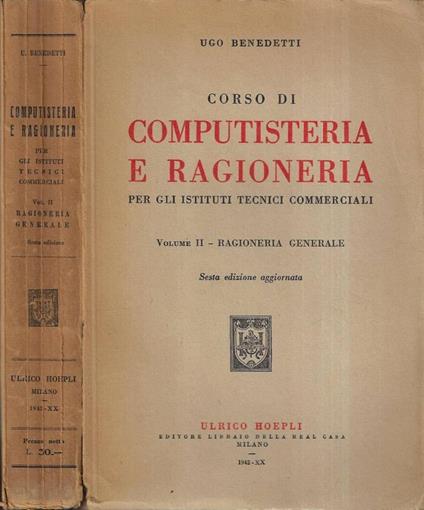 Corso di computisteria e ragioneria per gli istituti tecnici - copertina