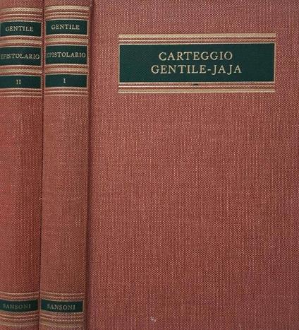 Carteggio. Volume I, II - copertina