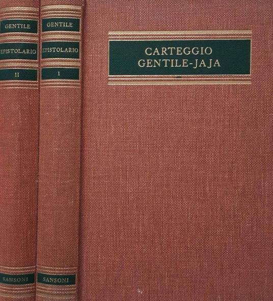 Carteggio. Volume I, II - copertina