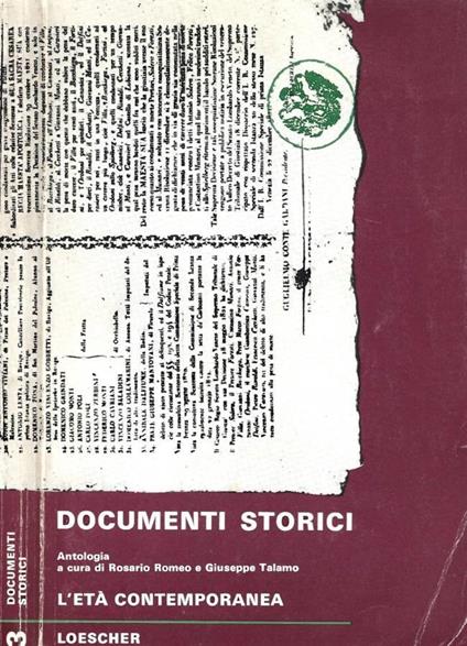 Documenti storici. Vol. III - L'età contemporanea - copertina