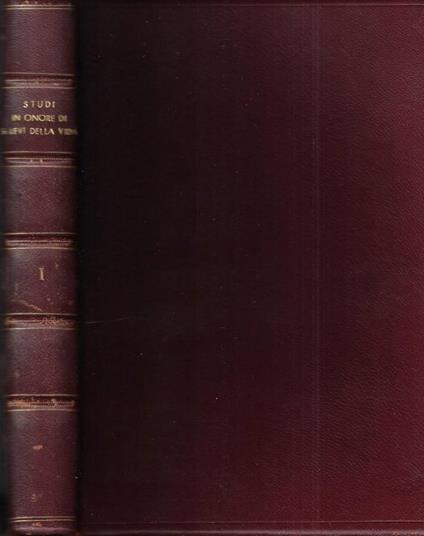 Studi orientalistici in onore di Giorgio Levi della Vida Vol - copertina