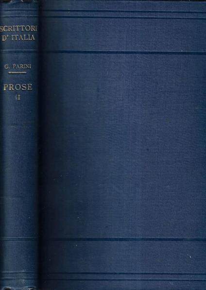 Prose Vol. I - Giuseppe Parini - copertina