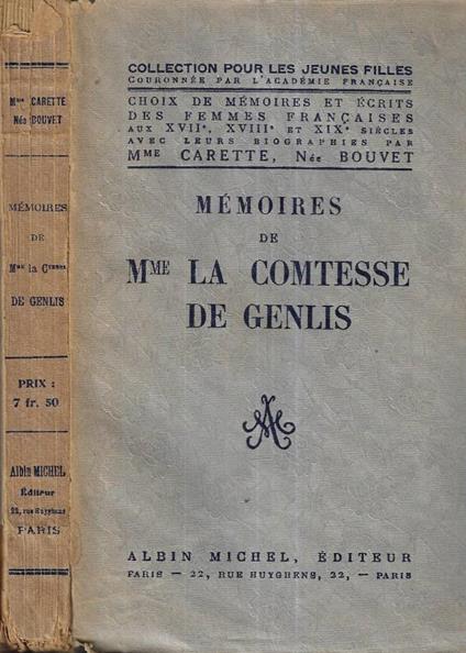 Mémoires de Mme la Comtesse de Genlis - copertina