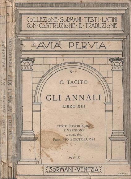 Gli Annali. Libro XIII, Libro XV - copertina