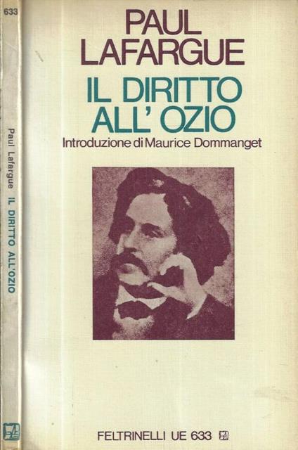 Il diritto all' ozio - Paul Lafargue - copertina