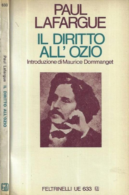 Il diritto all' ozio - Paul Lafargue - copertina