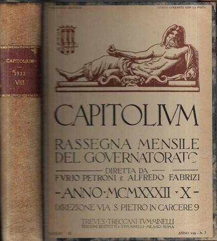 Capitolium Anno VIII n. 7 - copertina