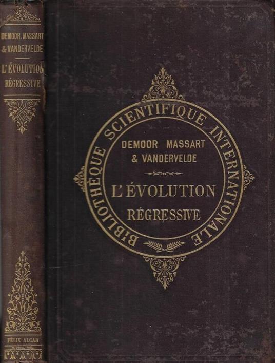 L' évolution règressive - copertina