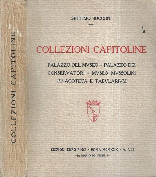 Collezioni capitoline - copertina