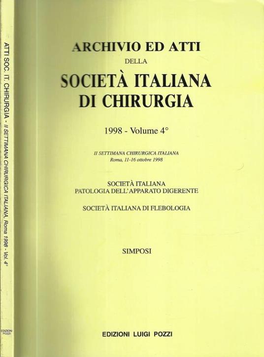 Archivio ed atti Vol. IV 1998 - copertina