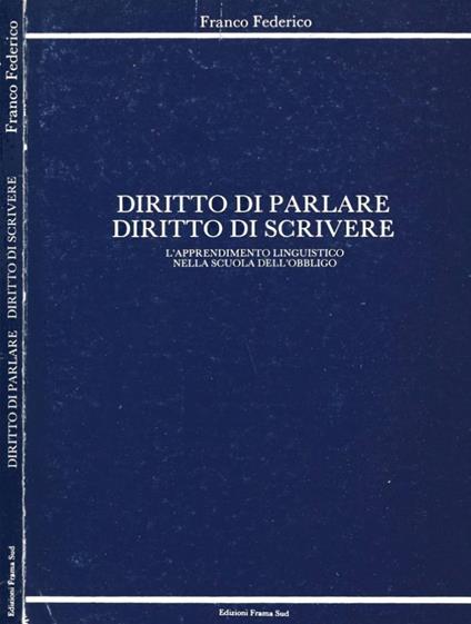 Diritto di parlare diritto di scrivere - copertina