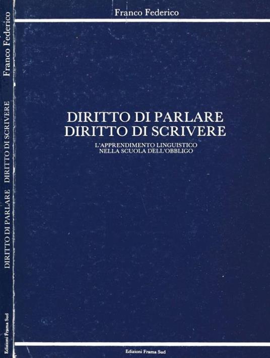 Diritto di parlare diritto di scrivere - copertina