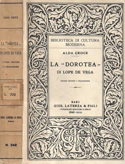 La "Dorotea" di Lope de Ve - copertina
