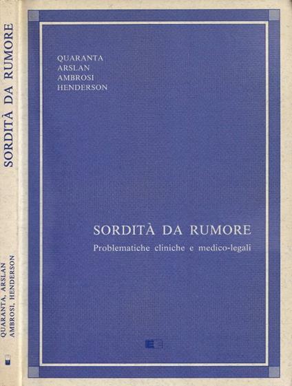 Sordità da rumore - copertina