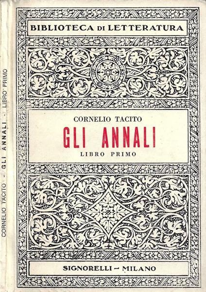 Gli Annali. Libro Primo - copertina
