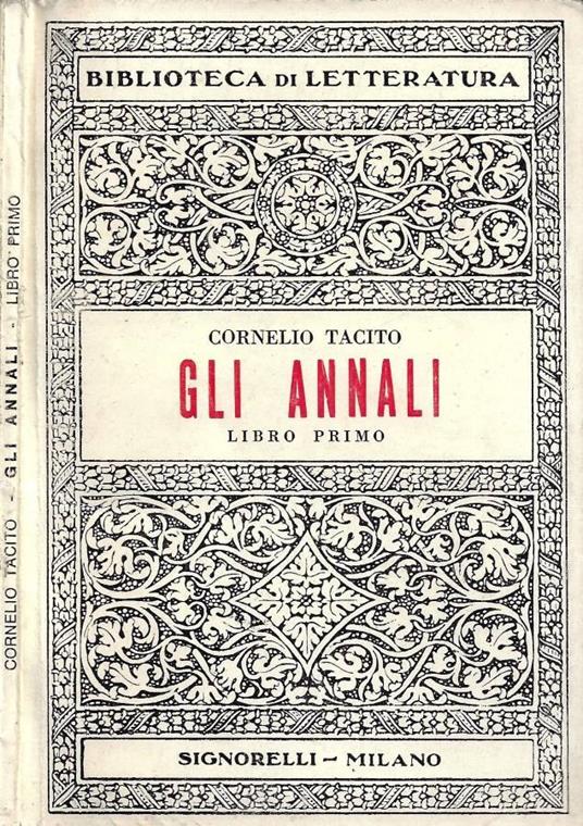Gli Annali. Libro Primo - copertina